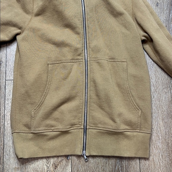 John Elliott Light Brown Zip Up Hoodie Size 3/L - Picture 4 of 8